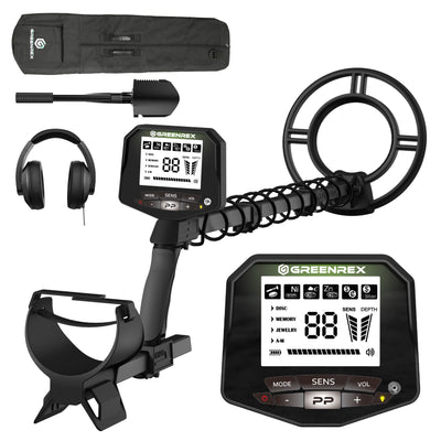 REX-8 Metal Detector for Adults, Waterproof Pinpoint, High Accuracy Gold and Silver Detection, Underwater and Beach Use, 10'' IP68 Coil, Bigger LCD, New Advanced DSP Chip